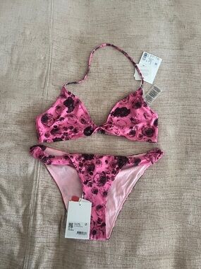 Women’s Pink Floral Bikini Set - GANNI